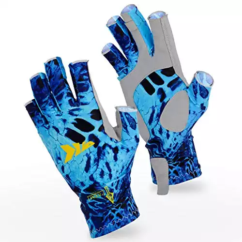 1. KastKing Sol Armis Sun Gloves UPF50+ Kayaking Gloves