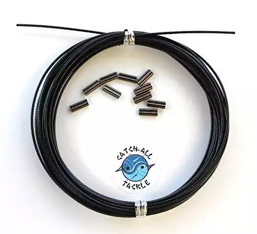 Stainless Steel Black Vinyl Coated Cable Kit 30' With Crimps