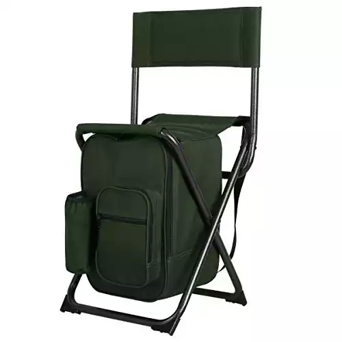 5. PORTAL Lightweight Ice Fishing Stool With Cooler Bag and Shoulder Straps