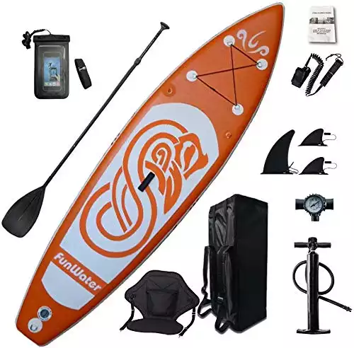 FunWater Inflatable Stand UP Paddle Board With Seat