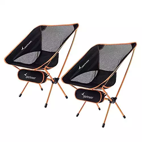 3. Sportneer Portable Lightweight Ice Fishing Chair, 2-Pack