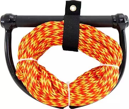 5. Adealistic Ultimate Knotted Wakeboarding/WakeSurf Rope with Handle