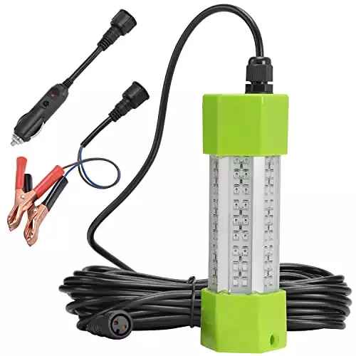 SF 12V 18/45/70W 108 LED Bait Submersible Fishing Light Underwater Crappie Lure Green Night Fishing Finder