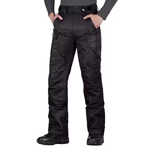 FREE SOLDIER Men's Waterproof Pants with Zipper Pockets