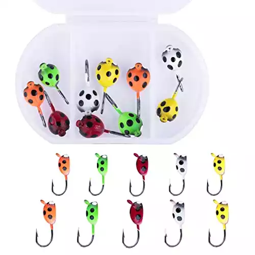 Goture Ice Fishing Jig Set Ice Fishing Lures for Panfish