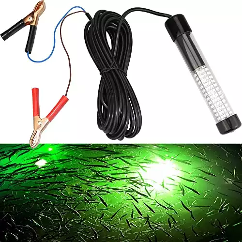 Lightingsky 12V 10.8W 180 LEDs 1080 Lumens LED Submersible Fishing Light Underwater Fish Finder Lamp with 5m Cord